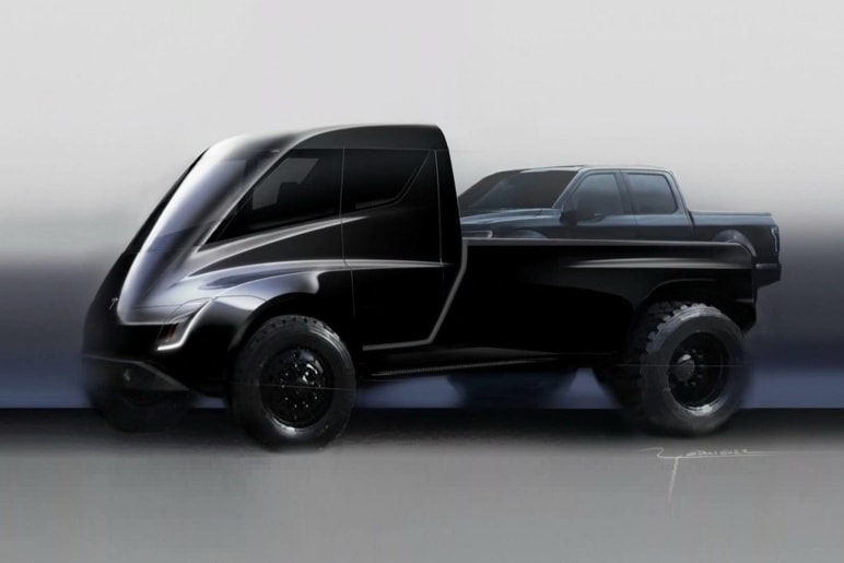Elon Musk Tesla Pickup Model Y Ford F-150 Details Tease