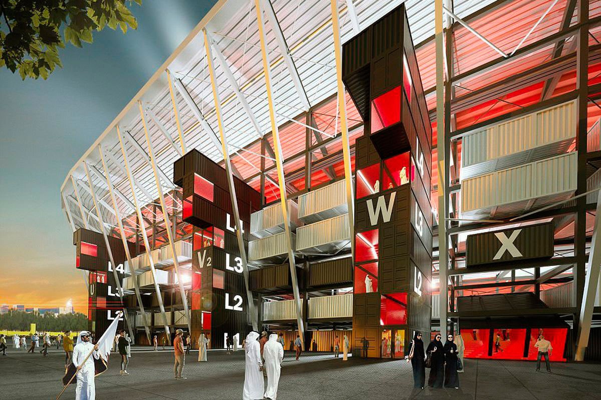 FIFA World Cup 2022 Qatar Stadium Shipping Containers