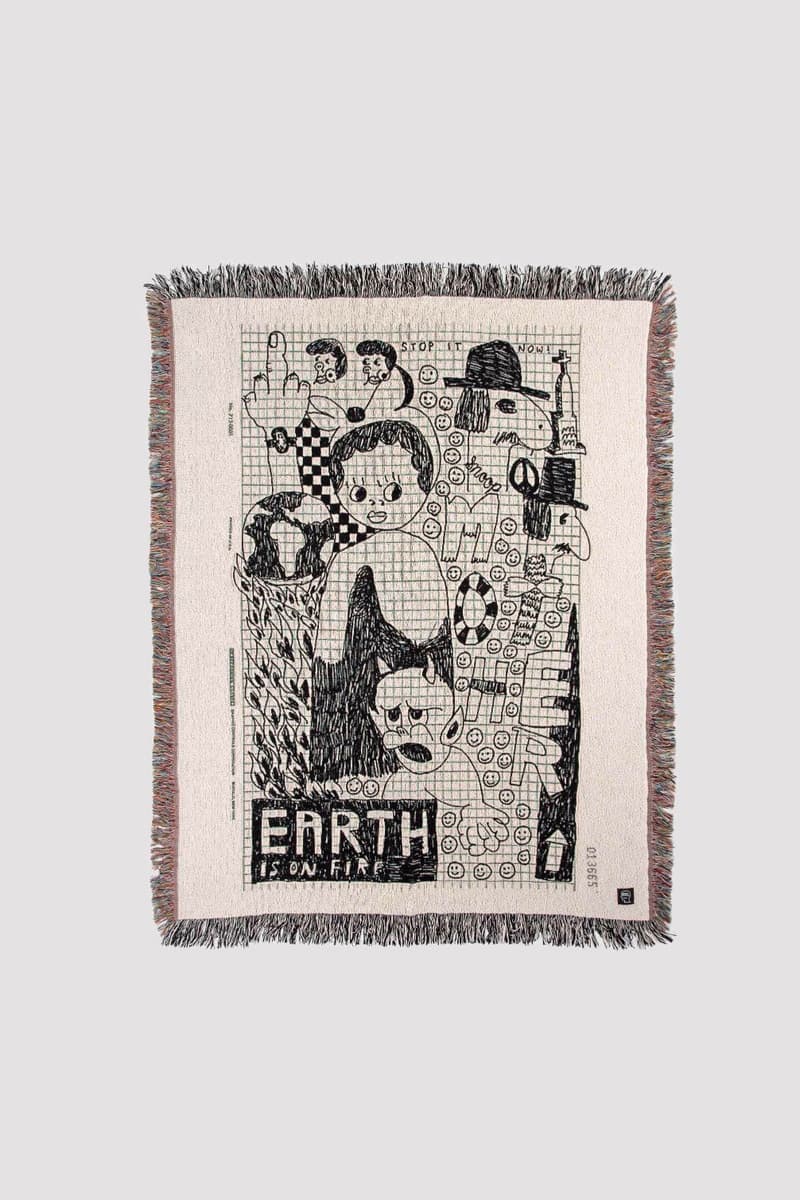 Garbstore Coverture Brain Dead Artist Blankets Collaboration Limited Edition In-store Claire Hungerford Jason Wright Eri Wakiyama Daniel Freedman Decade 10 year anniversary woven throw digital