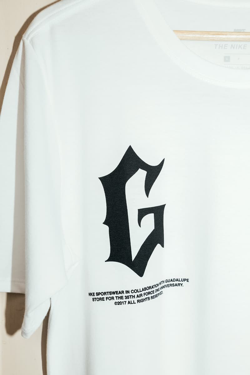 Guadalupe x Nike Air Force 1 Anniversary Tees 35 Years Uptowns