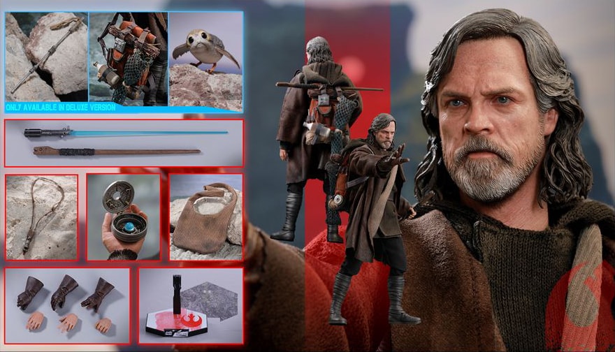 Luke Skywalker Star Wars The Last Jedi Hot Toys Collectible 1/6 Figure