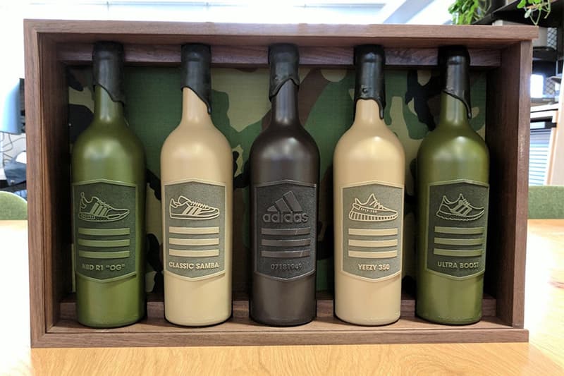 Jon Wexler Wex adidas originals Green Demon Wine Bottles Customization Samba YEEZY Boost 350 NMD R1 Ultra BOOST