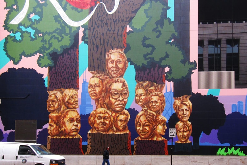 Kerry James Marshall Mural Public Artwork Chicago Cultural Center