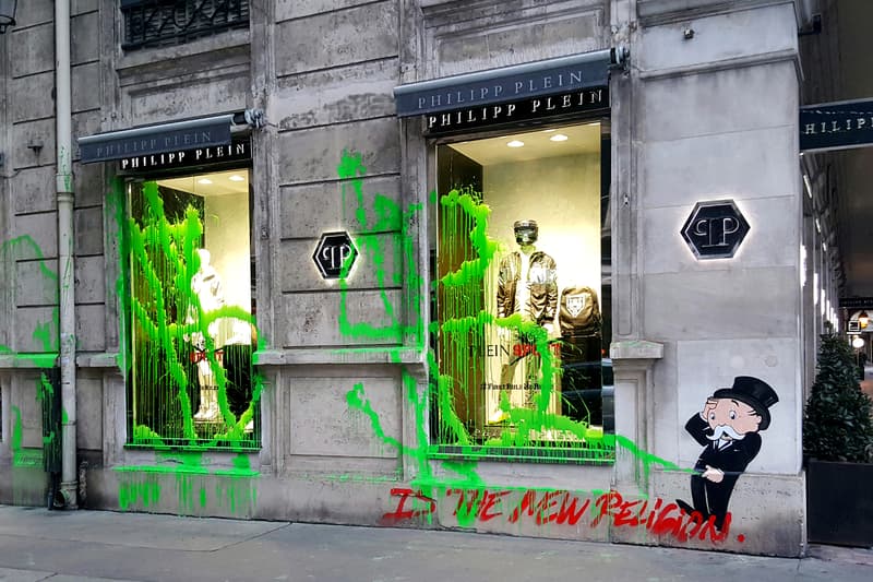 Kidult Vandalizes Philipp Plein Paris Flagship Graffiti