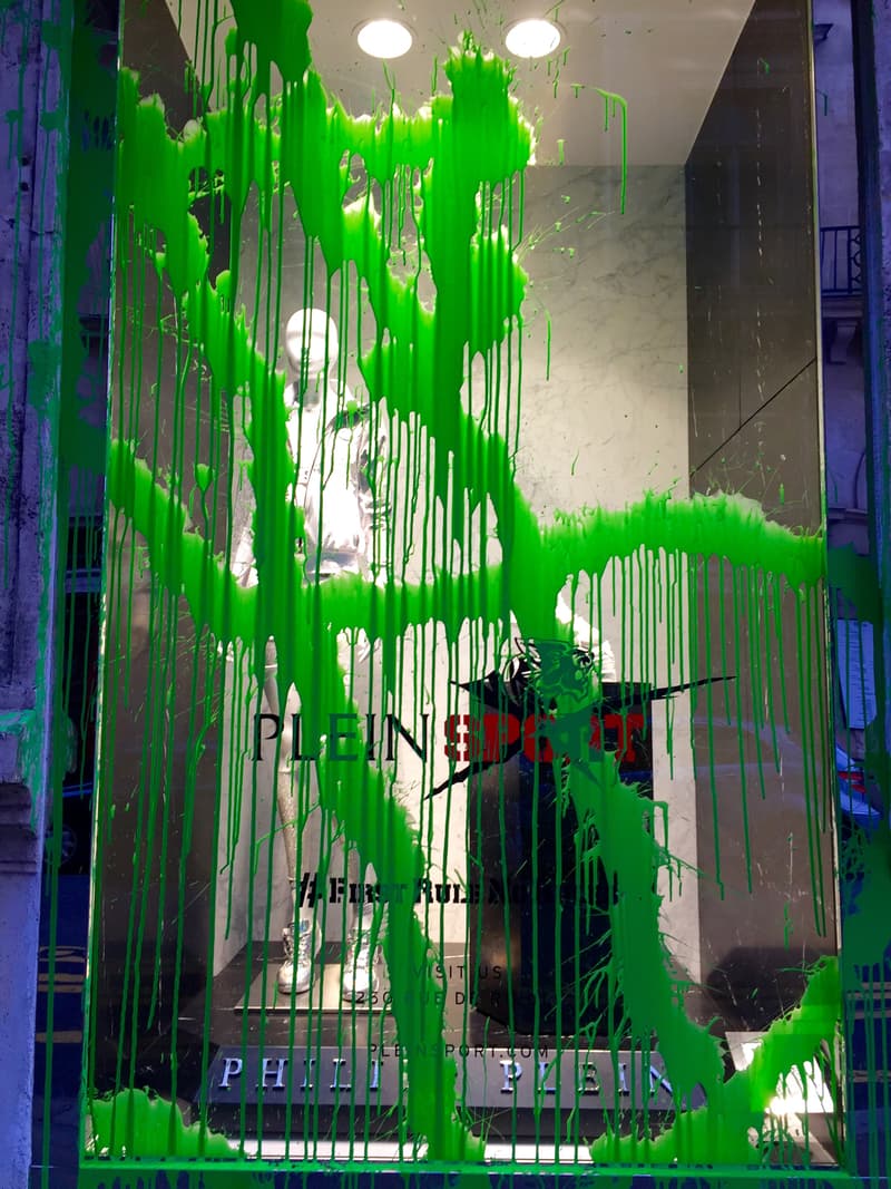 Kidult Vandalizes Philipp Plein Paris Flagship Graffiti