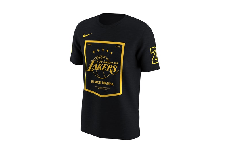 Kobe Bryant Nike Black Mamba Air Force 1 Low T Shirts Black Los Angeles Lakers LA 2017 December 18 Release Date Info Sneakers Shoes Footwear Jersey Retirement Retired 8 24
