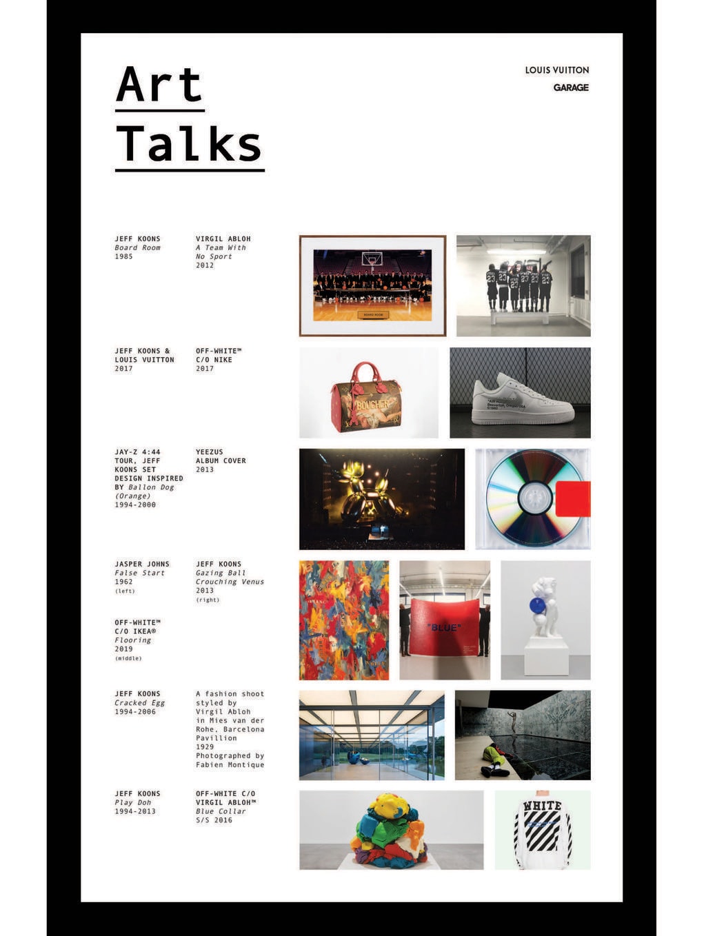 Virgil Abloh Jeff Koons Art Talks Discussion Hypebeast Virgil Abloh Jeff Koons Art Talks Garage Vice Live Discussion