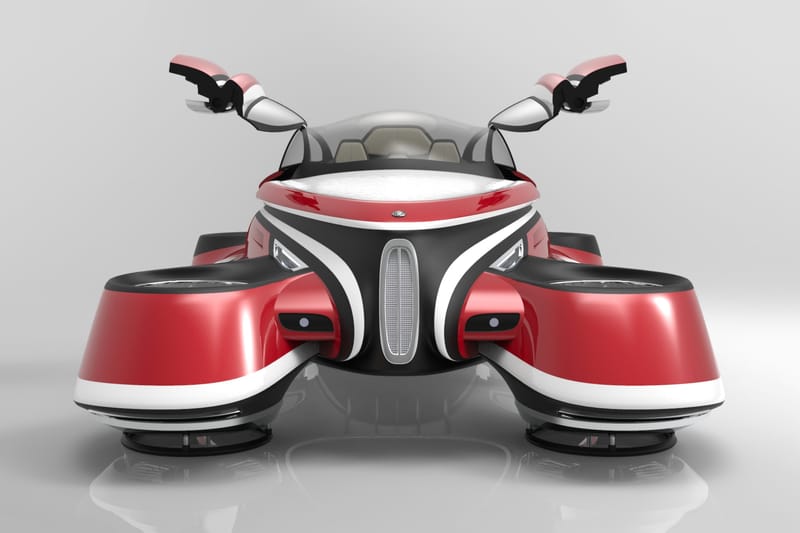 This "Hover Coupé" Is a Futuristic Flying Car Concept With Retro Influences