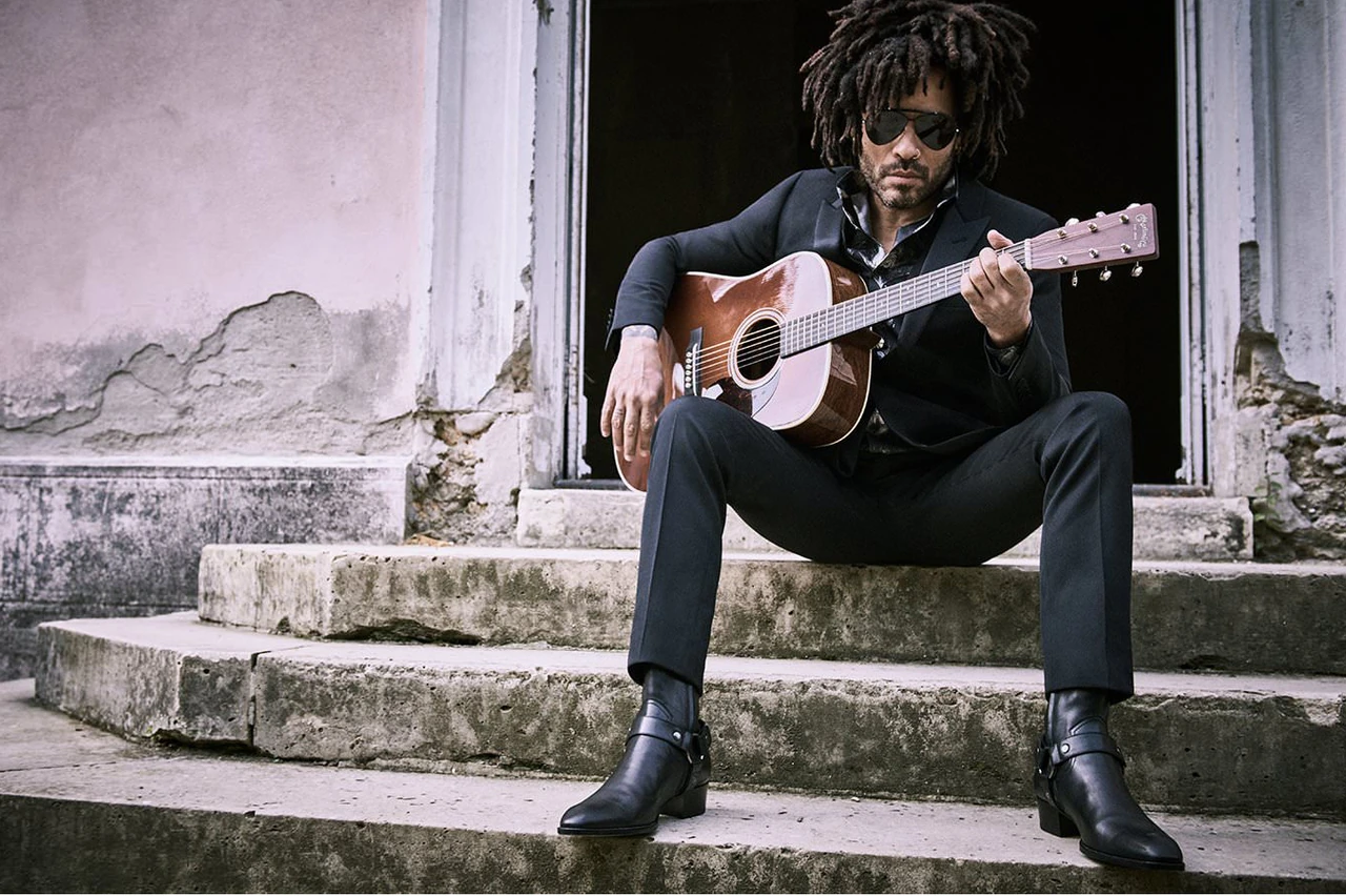 Lenny Kravitz MR PORTER Editorial guitar sunglgasses saint laurent hadier ackermann