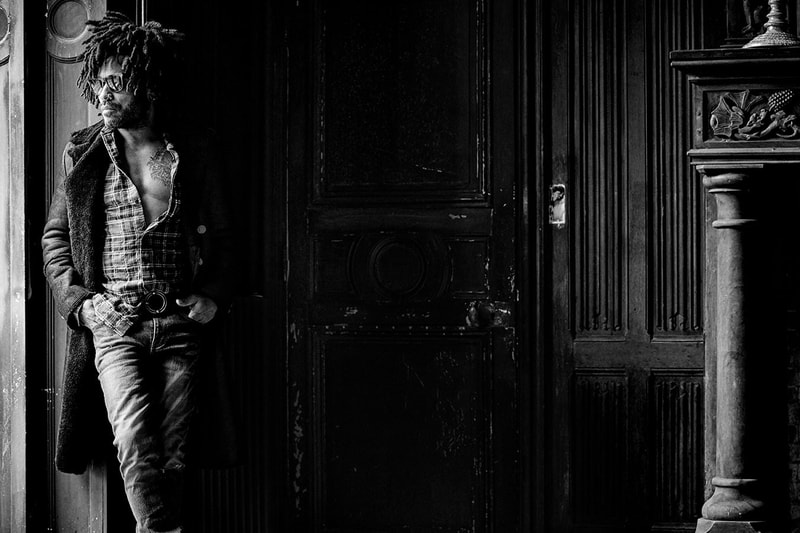 Lenny Kravitz MR PORTER Editorial guitar sunglgasses saint laurent hadier ackermann