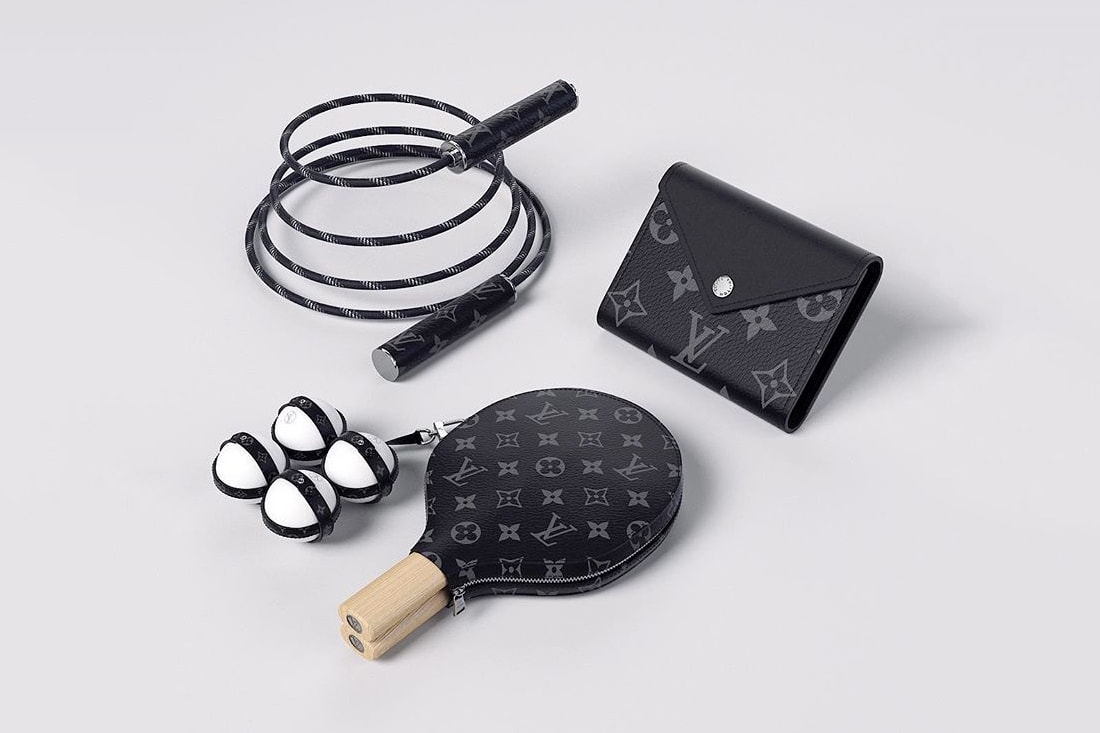 louis vuitton ping pong jump rope playing cards pouch black monogram lv table tennis set 2017 2018 winter christmas holiday collection