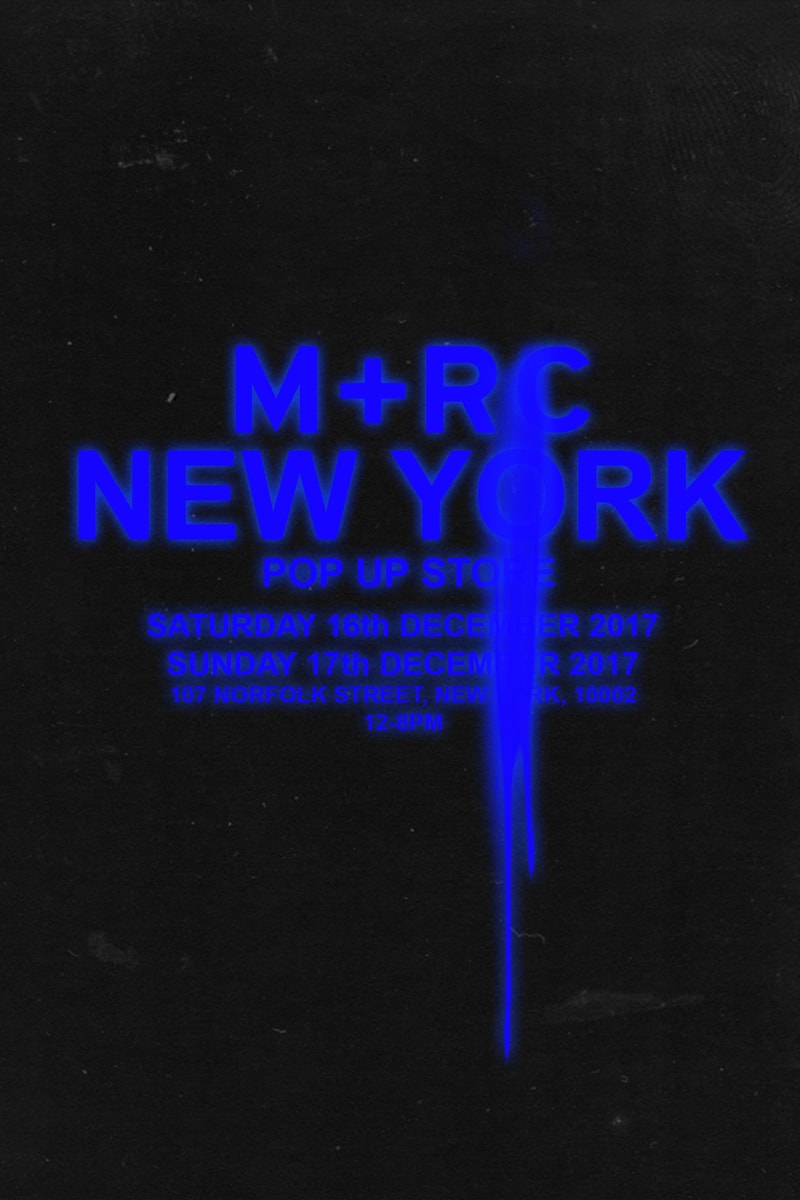 M+RC Noir New York Pop-Up store 2017 winter fall collection clothing Launch Messenger Bag Winter Pull-Over Holiday Gift Guide Menswear Mens Fashion