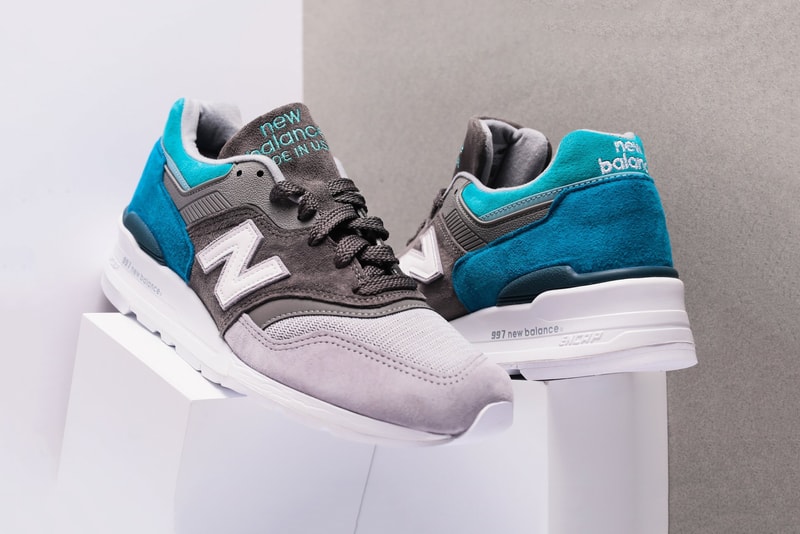 New Balance 997 Grey Aqua New Colorway Suede Buy Purchase Oneness