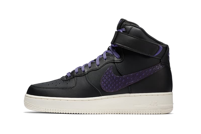 Nike Purple Croc-Skin Big Swoosh Air Force One AF1 Sneakers Shoes Mens