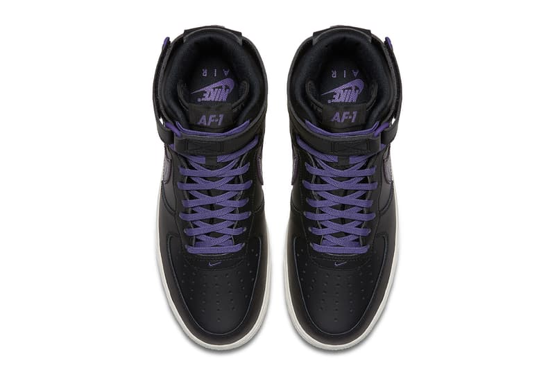 Nike Purple Croc-Skin Big Swoosh Air Force One AF1 Sneakers Shoes Mens