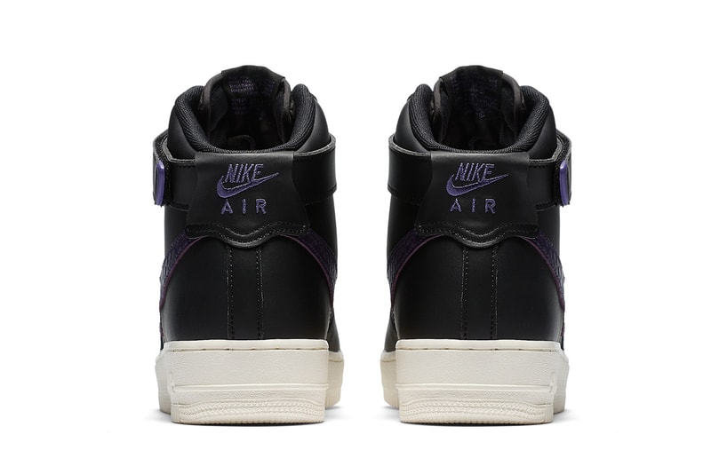Nike Purple Croc-Skin Big Swoosh Air Force One AF1 Sneakers Shoes Mens