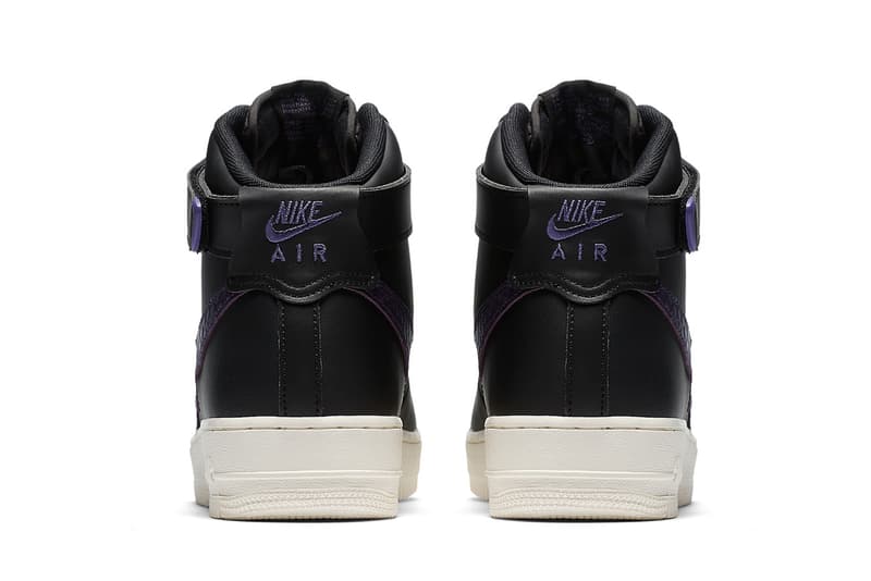 Nike Purple Croc-Skin Big Swoosh Air Force One AF1 Sneakers Shoes Mens