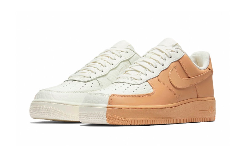 Nike Air Force 1 Low Split White Tan Footwear Sneakers