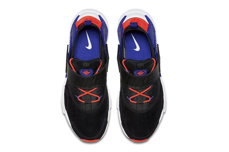 Nike Air Huarache Drift Premium Release Info 2018 sneaker shoe violet rush orange 3m swoosh running lifestyle black white red orange purple blue