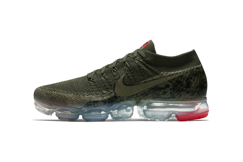 Nike Air VaporMax Flyknit Digi Camo Digital Camouflage 2018 Release Date Info Sneakers Shoes Footwear Olive Green
