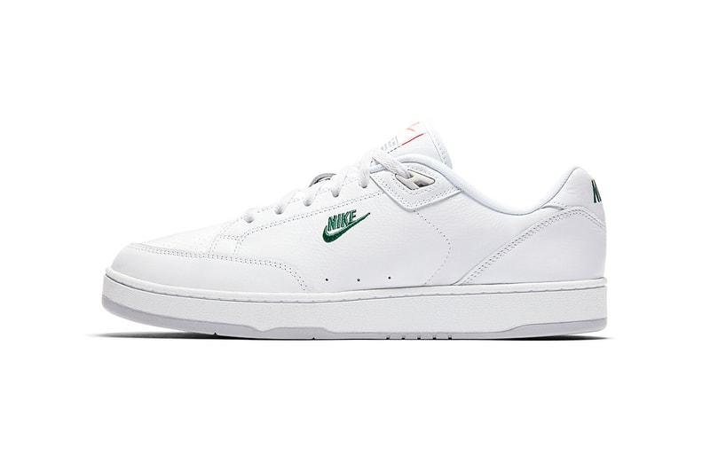 Nike Grandstand ii tennis shoes sneakers retro vintage green orange perforated smooth leather
