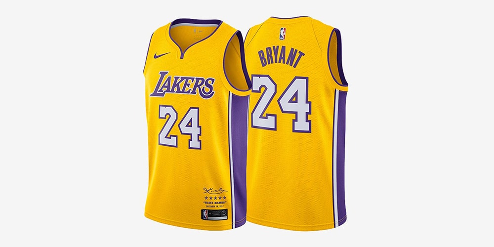 Men's Los Angeles Lakers Kobe Bryant Nike Black Jersey Retirement