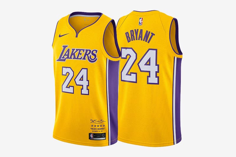Nike Kobe Bryant Lakers Retirement Jerseys Hypebeast