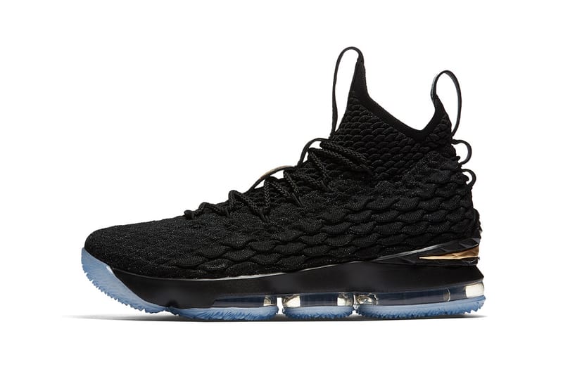 lebron 15 black gold