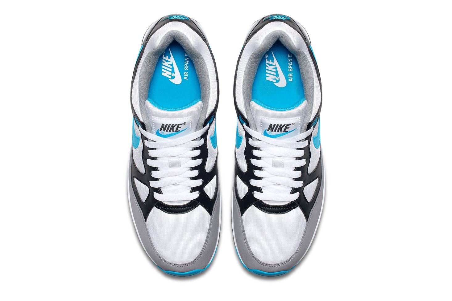 Nike Air Span II Black White Grey Blue Sneaker Footwear