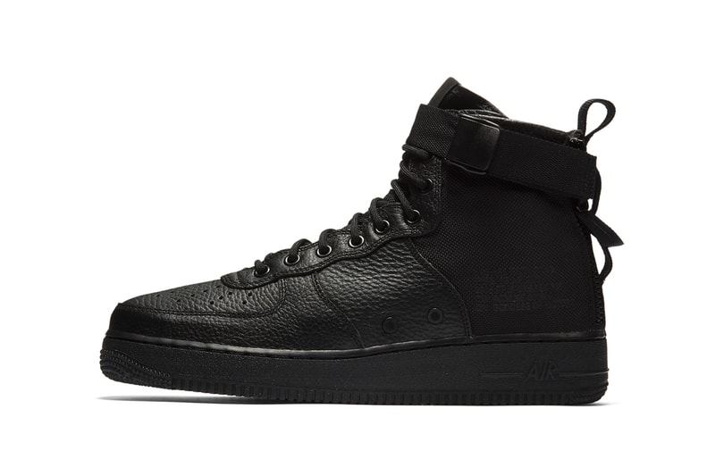 Nike SF AF1 Mid Triple Black 2017 2018 Release Date Info Sneakers Shoes Footwear