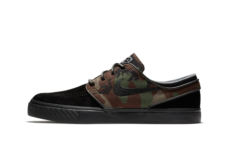 Nike Zoom SB Stefan Janoski Camo Black Leather skateboarding fall 2017 release