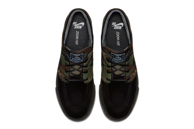 Nike Zoom SB Stefan Janoski Camo Black Leather skateboarding fall 2017 release