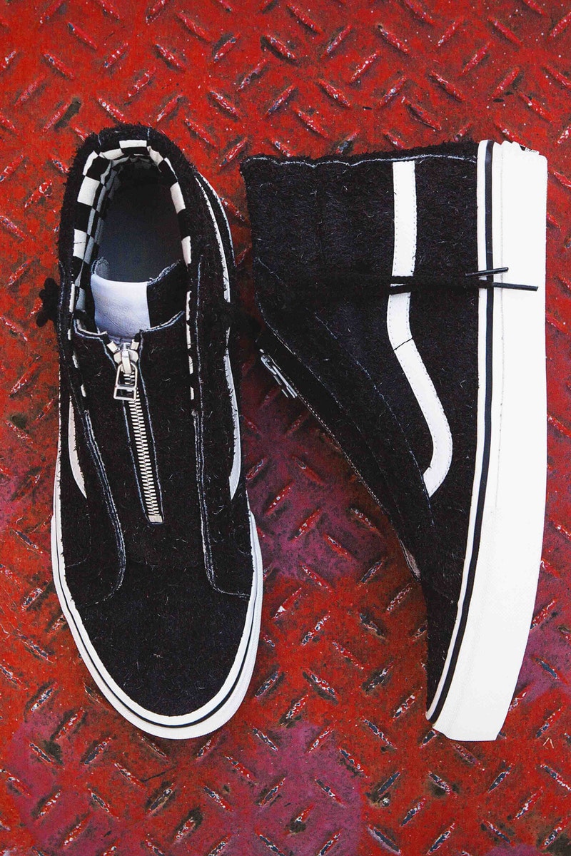 nonnative x Vans Sk8-Hi 2017 Fall Winter Sneaker Collaboration zipper checkerboard japan suede