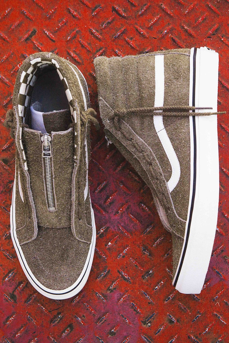 nonnative x Vans Sk8-Hi 2017 Fall Winter Sneaker Collaboration zipper checkerboard japan suede
