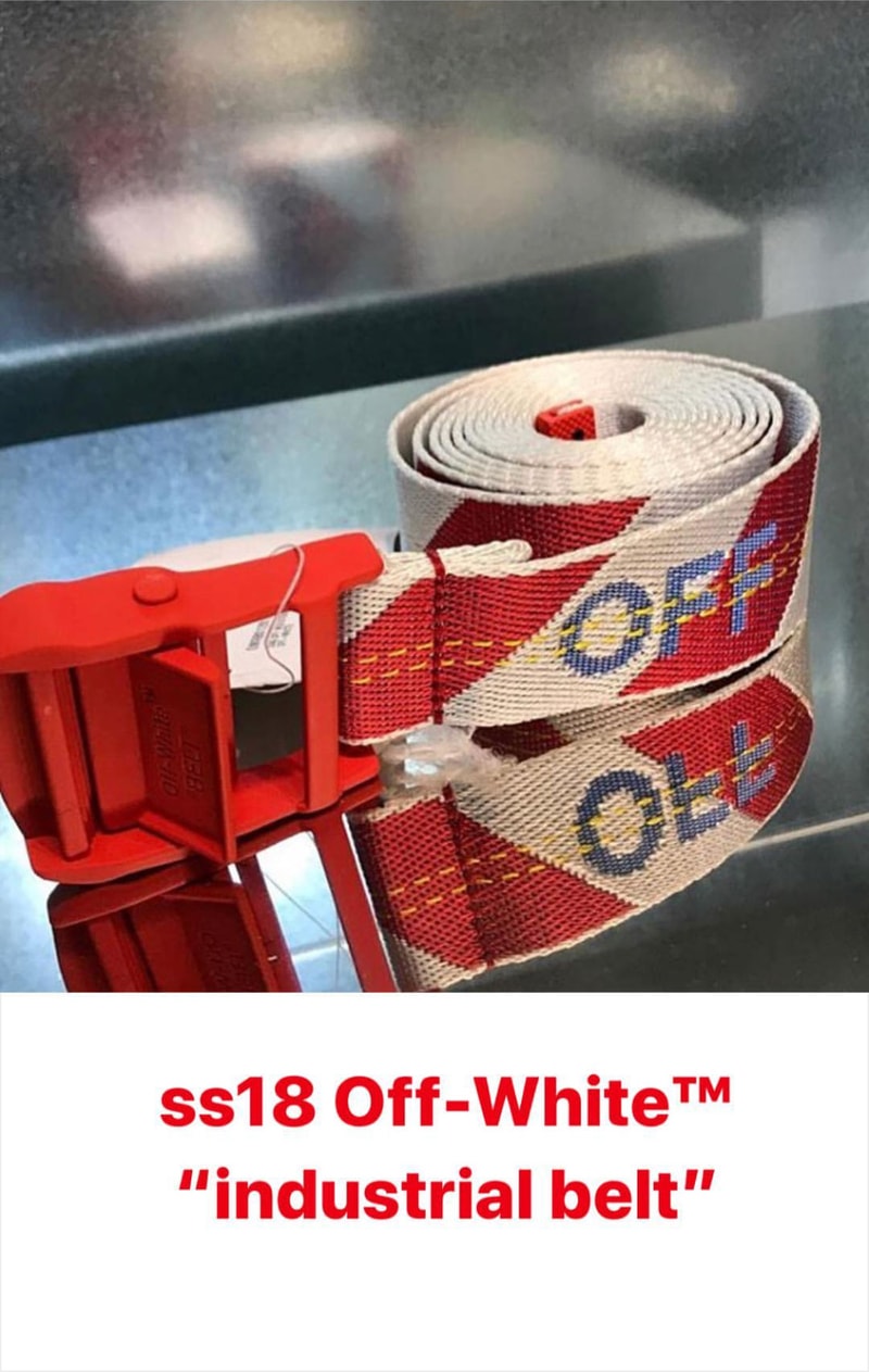 Off White Industrial Belt 2018 Spring Summer Virgil Abloh Red White