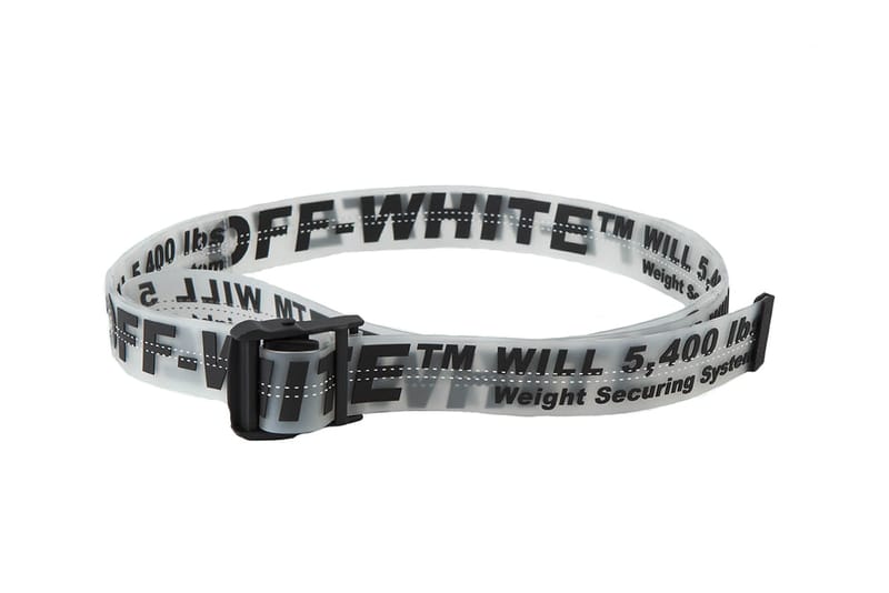 off white belt clear