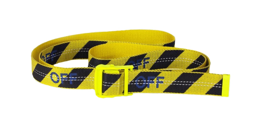 Off-White yellow and black utility belt OS Off-White™ - Mini Industrial Belt | HBX main image 3