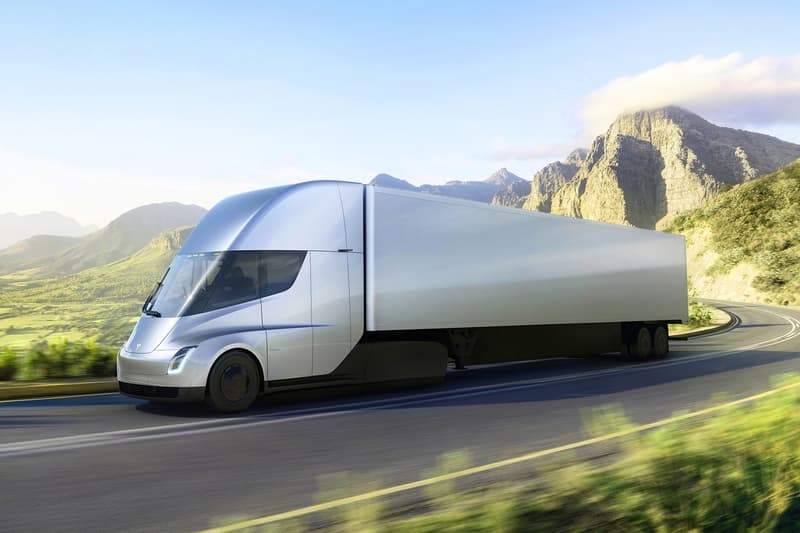 tesla semi truck environmental low-fuel automotive long-haul big-rig trucking pepsi pre-order