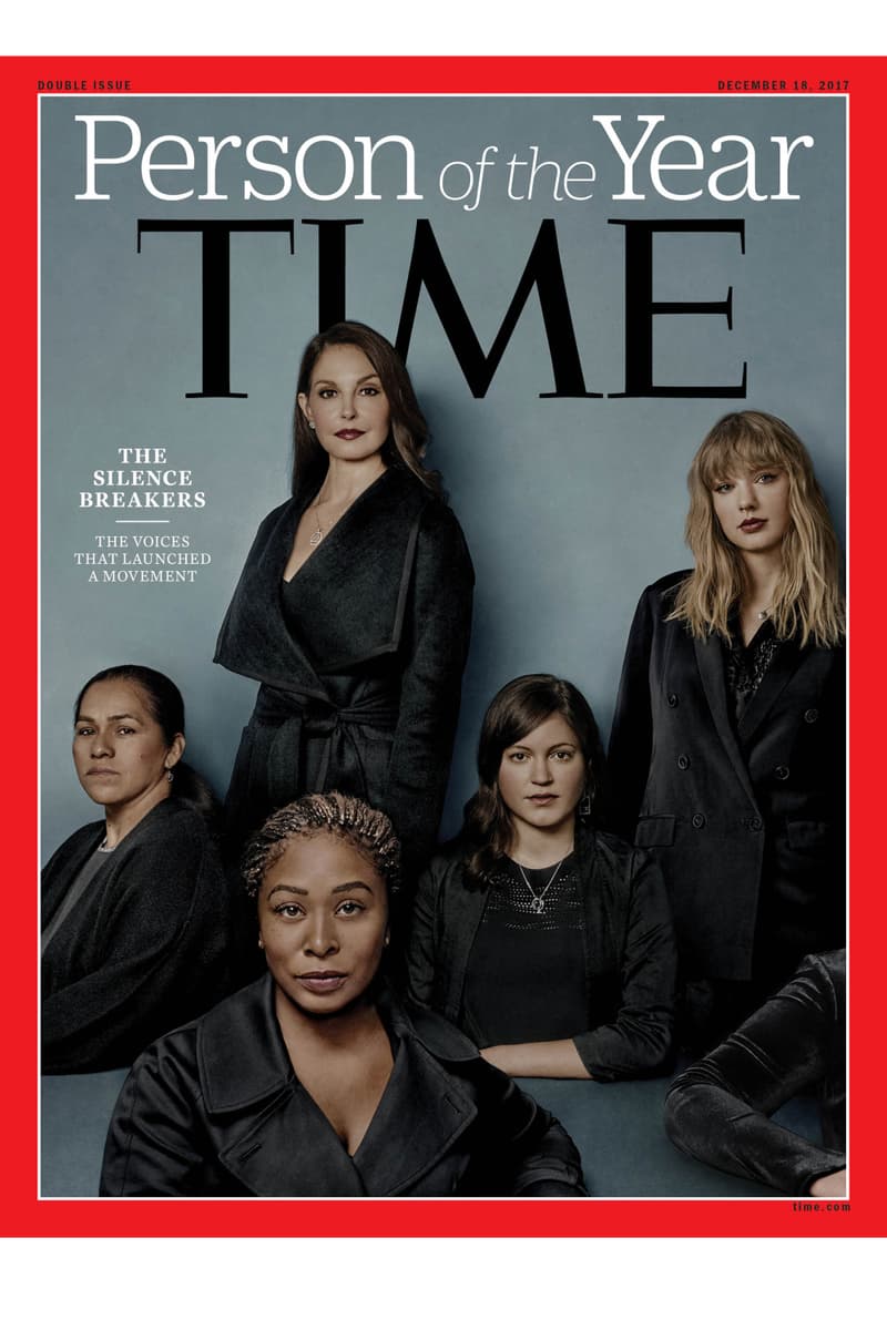 TIME Person of the Year The Silence Breakers Terry Crews Taylor Swift Rose McGowan Ashley Judd Harvey Weinstein Alyssa Milano Selma Blair Plaza Hotel James Toback Travis Kalanick John Besh Sara Gelser David Mueller Megyn Kelly Kevin Spacey Louis CK Al Franken