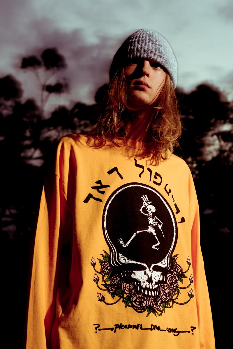 PLEASURES The Grateful Dead Capsule Collection T-Shirts Sweaters Hats Pants Jackets Lookbooks