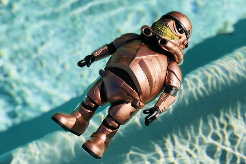 Ron English Police Grin Rose Gold Star Wars Stormtrooper Collectible Vinyl Figure Toy Tokyo