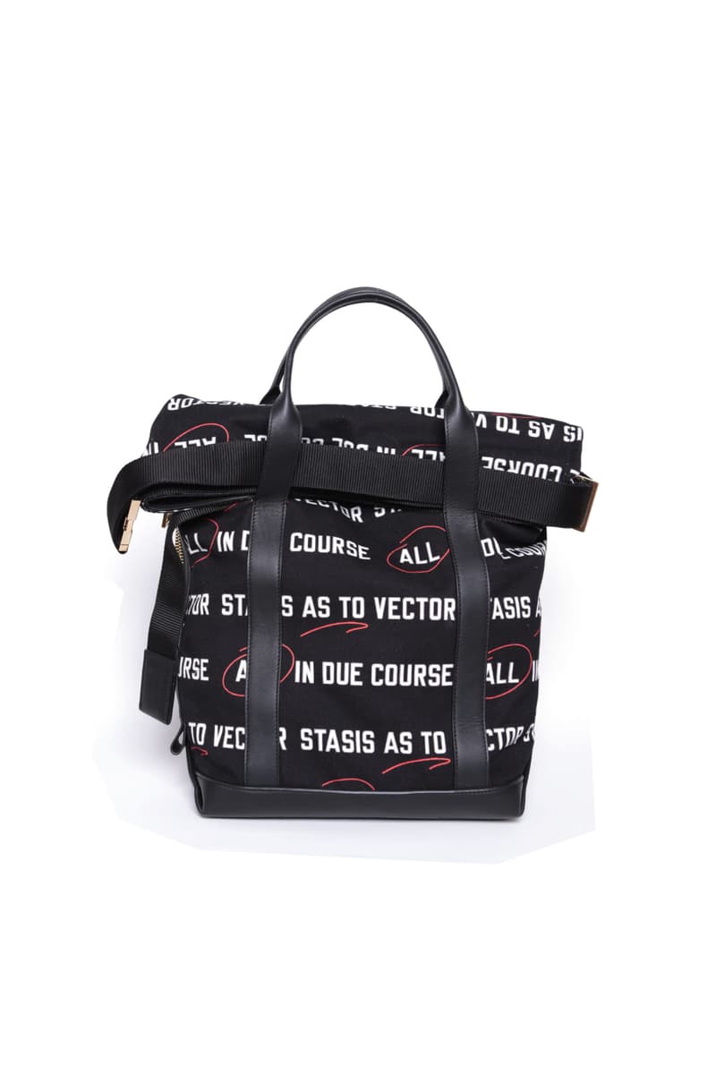 Sacai 2018 Pre-Spring 2018 Accessories Hat Cap Bucket Bag Print Lawrence Weiner Black White Collaboration