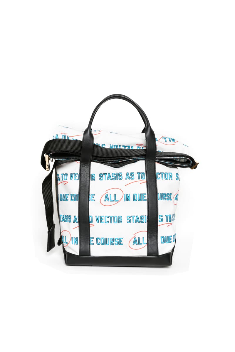 Sacai 2018 Pre-Spring 2018 Accessories Hat Cap Bucket Bag Print Lawrence Weiner Black White Collaboration