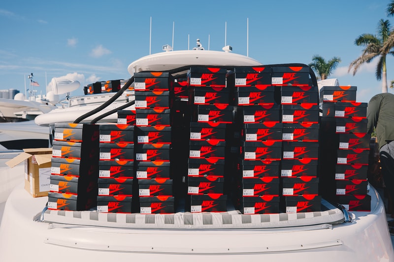 Social Status Air Jordan 1 Rust Pink Igloo Yacht Pop-up Release Art Basel Miami