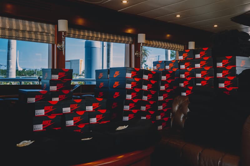 Social Status Air Jordan 1 Rust Pink Igloo Yacht Pop-up Release Art Basel Miami