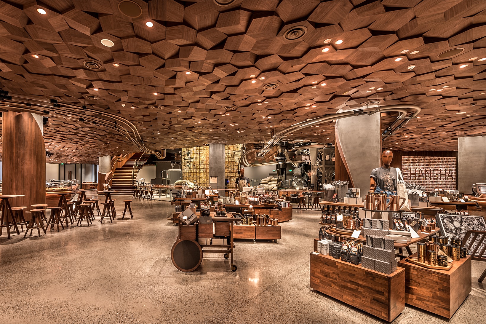 Starbucks Reserve Roastery Shanghai Largest Biggest World Earth