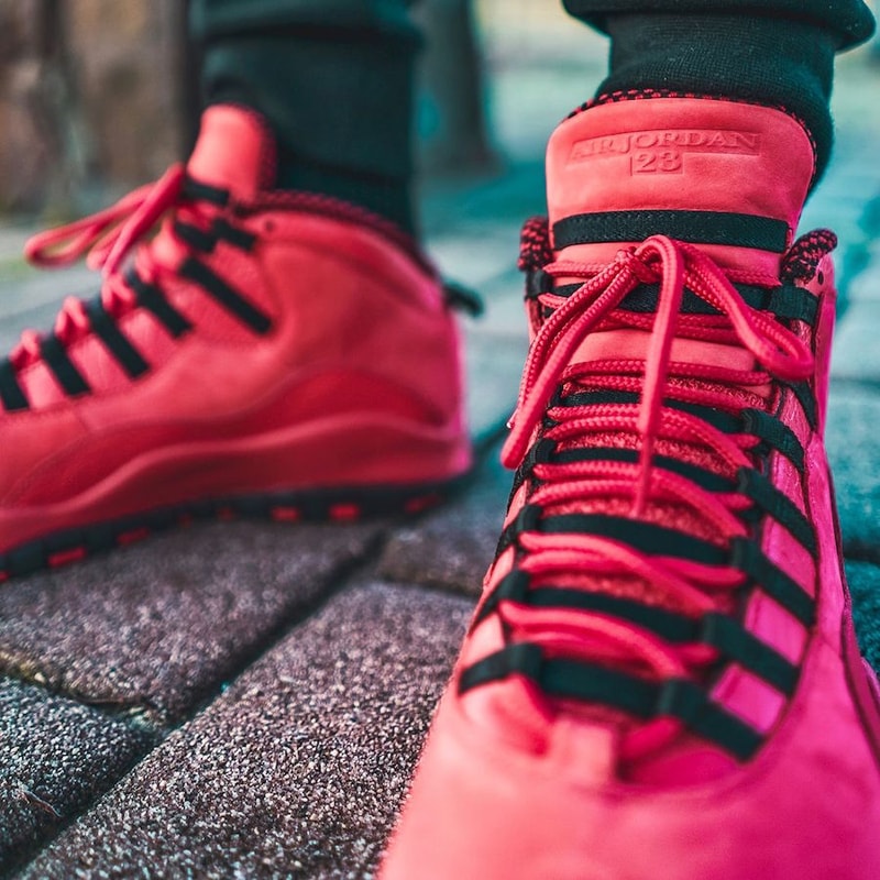 Steve Wiebe Designs Air Jordan 10 university red black House of Hoops HOH foot locker Sneakers Collection Holiday Gift Guide Tattoo Artist brand