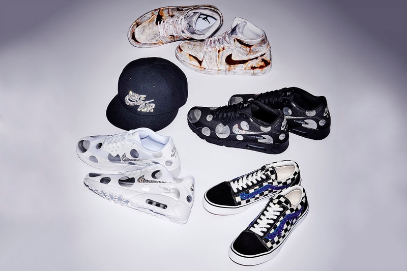 STuREET Accents Sneakers With Rust and Rhinestones