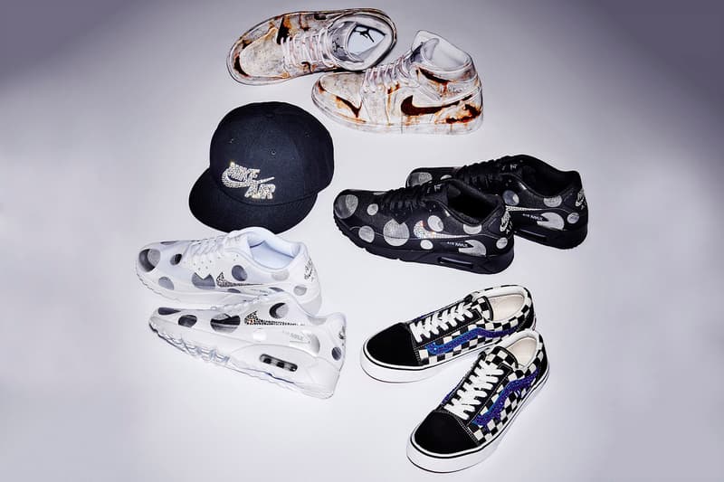 STuREET Accents Sneakers With Rust and Rhinestones
