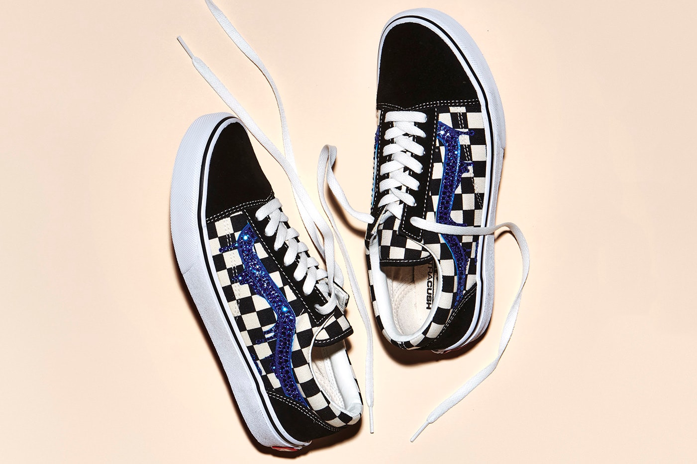 STuREET Accents Sneakers With Rust and Rhinestones